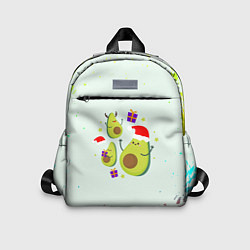 Детский рюкзак Новогодние Авокадо, цвет: 3D-принт