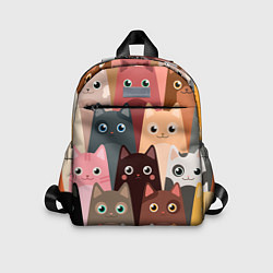 Детский рюкзак Котики мультяшные, цвет: 3D-принт