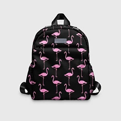 Детский рюкзак Фламинго Чёрная, цвет: 3D-принт