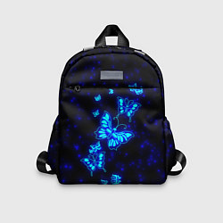 Детский рюкзак Неоновые бабочки, цвет: 3D-принт