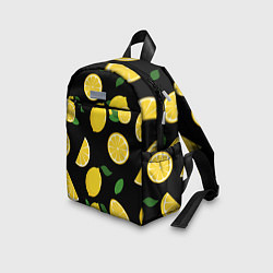 Детский рюкзак Лимоны на чёрном, цвет: 3D-принт — фото 2