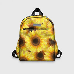 Детский рюкзак Подсолнухи в поле, цвет: 3D-принт