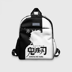 Детский рюкзак Черно белый силуэт Танджиро, цвет: 3D-принт