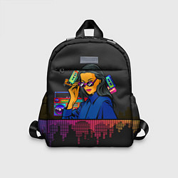Детский рюкзак Ретро стиль Девушка, цвет: 3D-принт