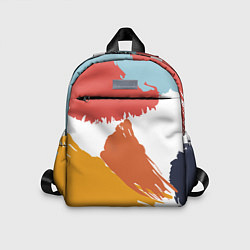 Детский рюкзак Цветные пятна, мазки кистью, цвет: 3D-принт