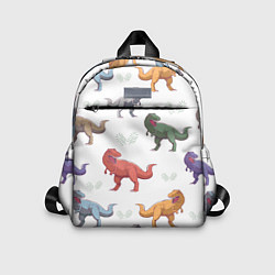 Детский рюкзак Разноцветные тираннозавры