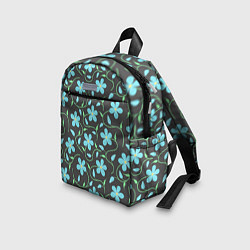 Детский рюкзак Цветочный узор на темном фоне, цвет: 3D-принт — фото 2