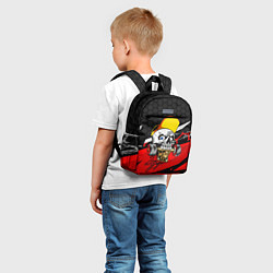 Детский рюкзак Череп со скейтом, цвет: 3D-принт — фото 2