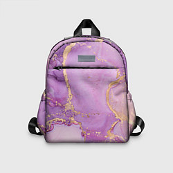 Детский рюкзак Сиреневые разводы краски, цвет: 3D-принт