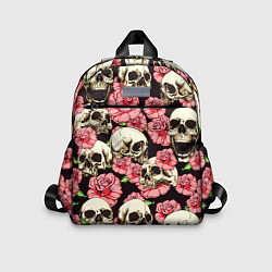 Детский рюкзак Черепа и цветы, цвет: 3D-принт