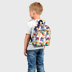 Детский рюкзак Ретро узор-заплатки, цвет: 3D-принт — фото 2