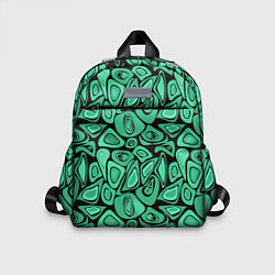 Детский рюкзак Зеленый абстрактный узор, цвет: 3D-принт