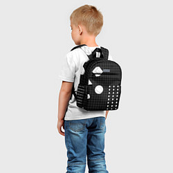 Детский рюкзак Черно-белые фигуры 3D, цвет: 3D-принт — фото 2