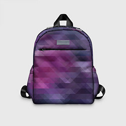 Детский рюкзак Фиолетово-бордовый узор, цвет: 3D-принт