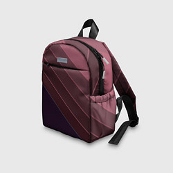 Детский рюкзак Коричнево-фиолетовый узор, цвет: 3D-принт — фото 2