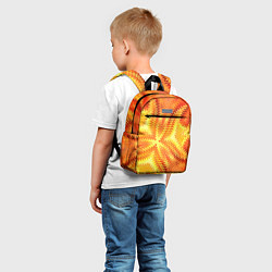 Детский рюкзак Желто-оранжевая абстракция, цвет: 3D-принт — фото 2