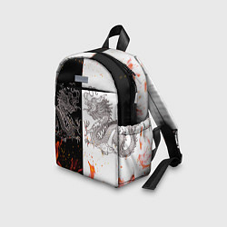 Детский рюкзак Драконы Черный и Белый Огонь, цвет: 3D-принт — фото 2