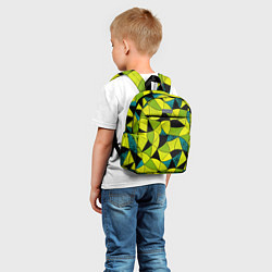 Детский рюкзак Гранжевый яркий зеленый, цвет: 3D-принт — фото 2