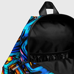 Детский рюкзак Желто-синий абстрактный узор, цвет: 3D-принт — фото 2