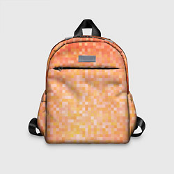 Детский рюкзак Оранжевая пиксель абстракция, цвет: 3D-принт