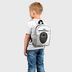 Детский рюкзак Игра в кальмара: Маска квадрат, цвет: 3D-принт — фото 2