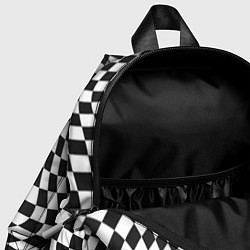 Детский рюкзак Черно-белая клетка Black and white squares, цвет: 3D-принт — фото 2