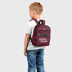 Детский рюкзак ИГРА В КАЛЬМАРА ТРИО SQUID GAME TRIO, цвет: 3D-принт — фото 2