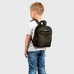 Детский рюкзак ЕГИПЕТСКИЕ ИЕРОГЛИФЫ ЗОЛОТОМ, цвет: 3D-принт — фото 2