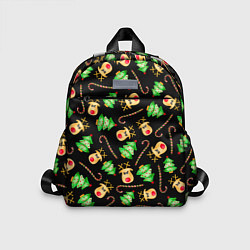 Детский рюкзак Олени, елки и карамель, цвет: 3D-принт
