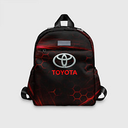 Детский рюкзак Toyota Неоновые соты, цвет: 3D-принт