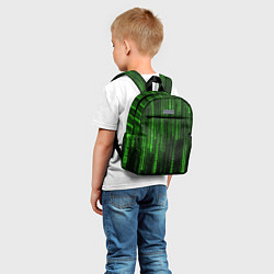 Детский рюкзак Матрица двоичный код, цвет: 3D-принт — фото 2