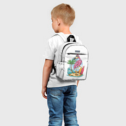 Детский рюкзак Фламинго На Острове, цвет: 3D-принт — фото 2