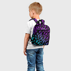 Детский рюкзак JOJOS BIZARRE ADVENTURE NEON PATTERN НЕОН УЗОР, цвет: 3D-принт — фото 2