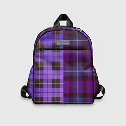 Детский рюкзак Purple Checkered, цвет: 3D-принт