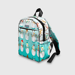 Детский рюкзак Веселые снеговички узор, цвет: 3D-принт — фото 2