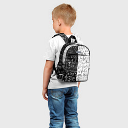 Детский рюкзак ЧЁРНО БЕЛЫЕ ФОРМУЛЫ ФИЗИКА МАТЕМАТИКА, цвет: 3D-принт — фото 2