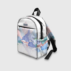 Детский рюкзак Разноцветные пастельные оттенки гор в отражении во, цвет: 3D-принт — фото 2