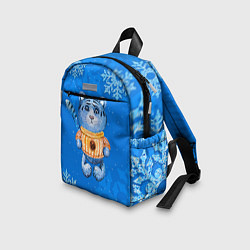Детский рюкзак Синий плюшевый тигренок 2022, цвет: 3D-принт — фото 2