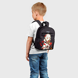Детский рюкзак Каэдэхара Кадзуха с листочком в руках Геншин, цвет: 3D-принт — фото 2