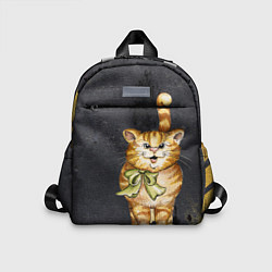 Детский рюкзак Полосатый кот на асфальте, цвет: 3D-принт