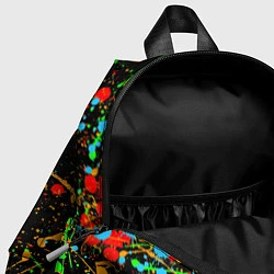 Детский рюкзак MANESKIN, ЦВЕТНЫЕ КРАСКИ, БРЫЗГИ, цвет: 3D-принт — фото 2