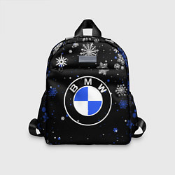 Детский рюкзак НОВОГОДНИЙ БМВ НОВЫЙ ГОД BMW, цвет: 3D-принт