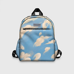 Детский рюкзак Рисунок голубого неба с облаками маслом, цвет: 3D-принт