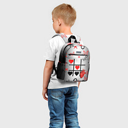 Детский рюкзак Крестики нолики сердцами, цвет: 3D-принт — фото 2