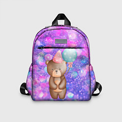 Детский рюкзак День Рождения - Медвежонок с шариками, цвет: 3D-принт
