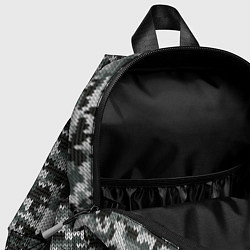 Детский рюкзак Серый Вязаный Камуфляж, цвет: 3D-принт — фото 2