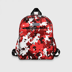 Детский рюкзак Красно-белый камуфляж, цвет: 3D-принт