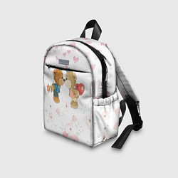 Детский рюкзак Плюшевый Поцелуй Влюблённые Мишки, цвет: 3D-принт — фото 2