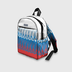 Детский рюкзак Флаг России пламя, цвет: 3D-принт — фото 2