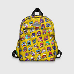 Детский рюкзак Особые редкие значки Бравл Пины желтый фон Brawl S, цвет: 3D-принт